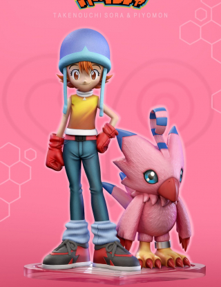 Mô hình Butterfly Studio - Sora Takenouchi x Piyomon