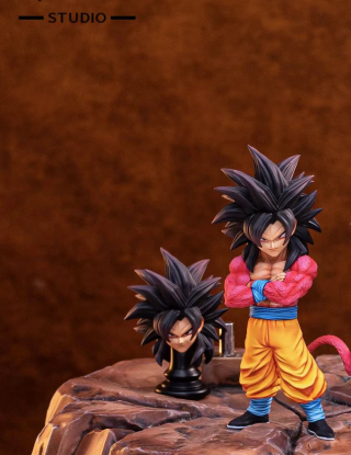 Mô hình Round Studio - Goku x Vegeta SSJ4