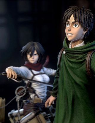 Mô hình Model Power Studio - Mikasa x Eren