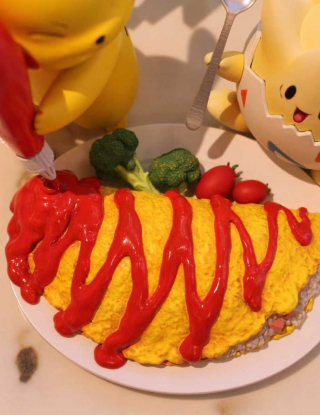 Mô hình KingFinger Studio - Pikachu Omelet rice