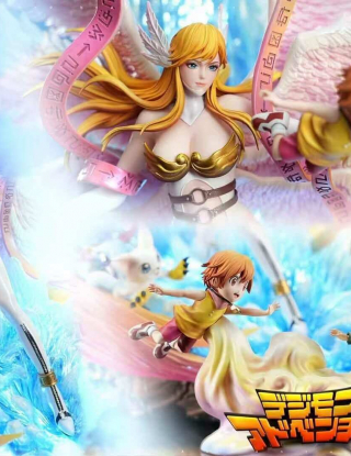 Mô hình Super Hero x Flash Art x Fantasy Zone Maker Studio - Angewomon x Angemon x Yagami Hikari x Takaishi Takeru x Tailmon x Patamon