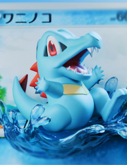 Mô hình GEISHA Studio - Chikorita x Totodile x Cyndaquil Card