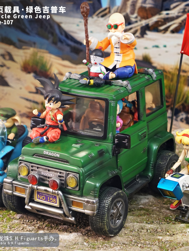 Mô hình Jacksdo Studio - Vehicle Green Jeep (không nhân vật)