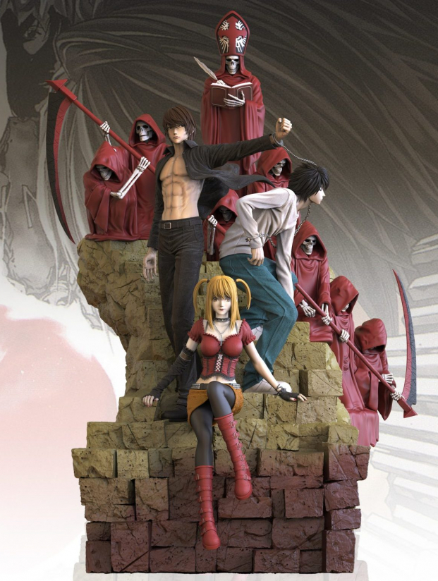 Mô hình Freedom Studio - Light Yagami x L Lawliet x Misa Amane