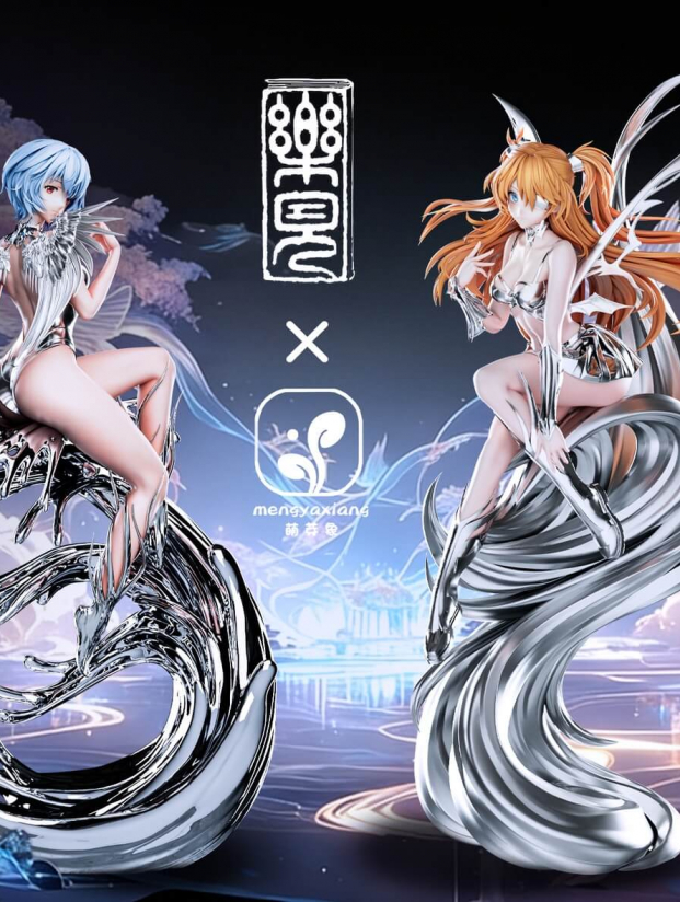 Mô hình Lejian x MengYaxiang Studio - Asuka x Ayanami Rei