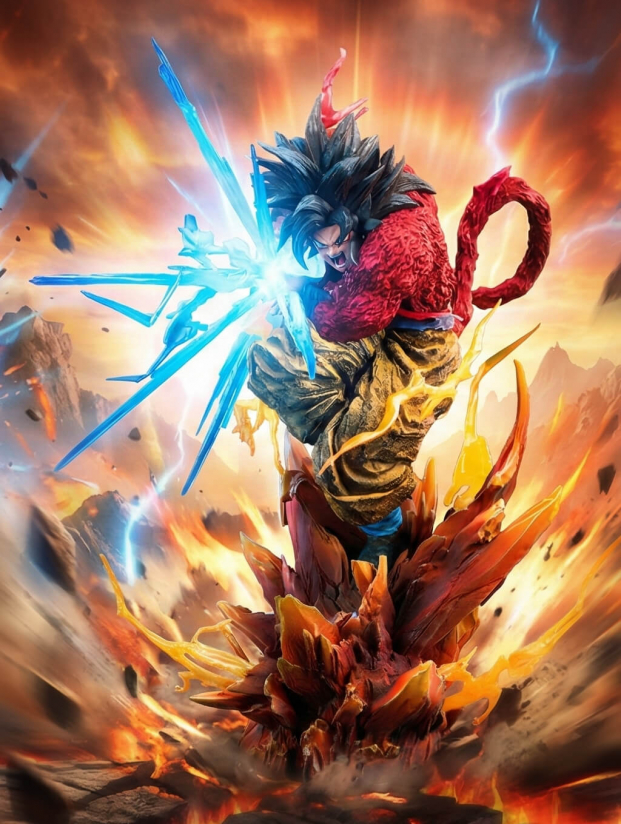 Mô hình Iron Curtain Studio - Goku SSJ4 x SSJ5